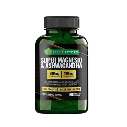 Suplemento Magnesio + Ashwagandha 600Mg