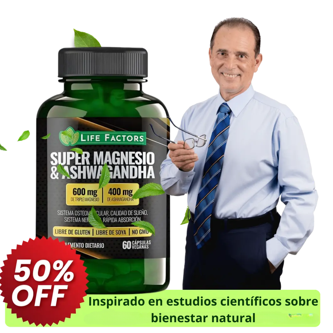 Suplemento Magnesio + Ashwagandha 600Mg