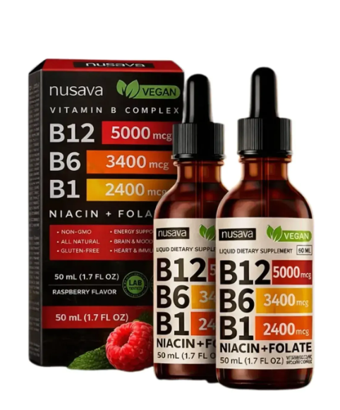 Vitamina B12 B6 B1 Complejo B - Energía y enfoque