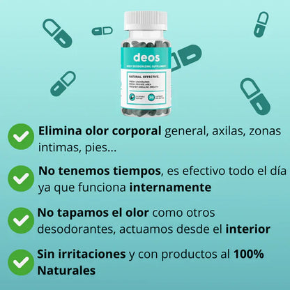 Deos™ l Desodorante Corporal Interno (30 CAP)